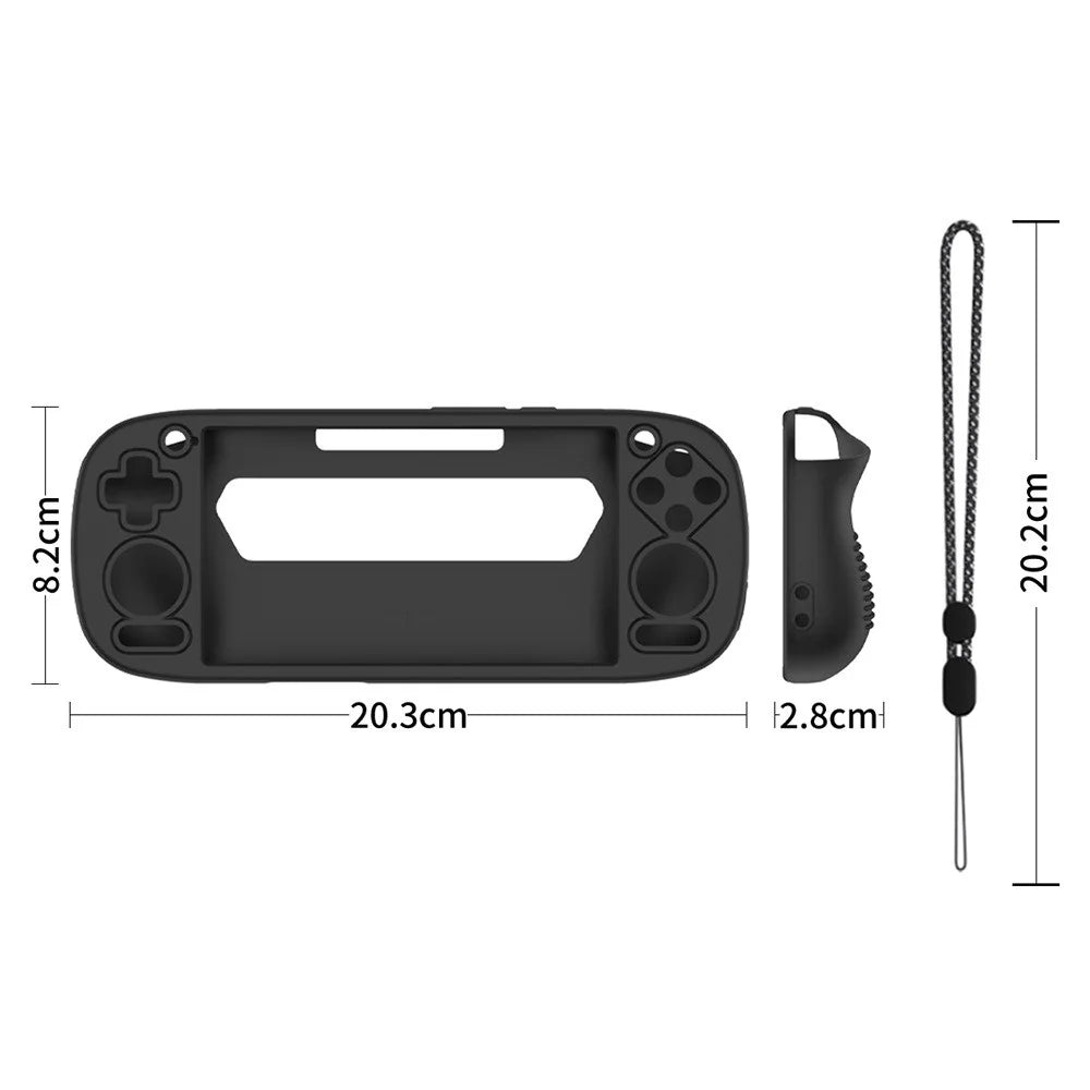 For Retroid Pocket 5 Handheld Game Console Silicone Protective Case Anti Slip Shock Absorbing Cover - Black - 6