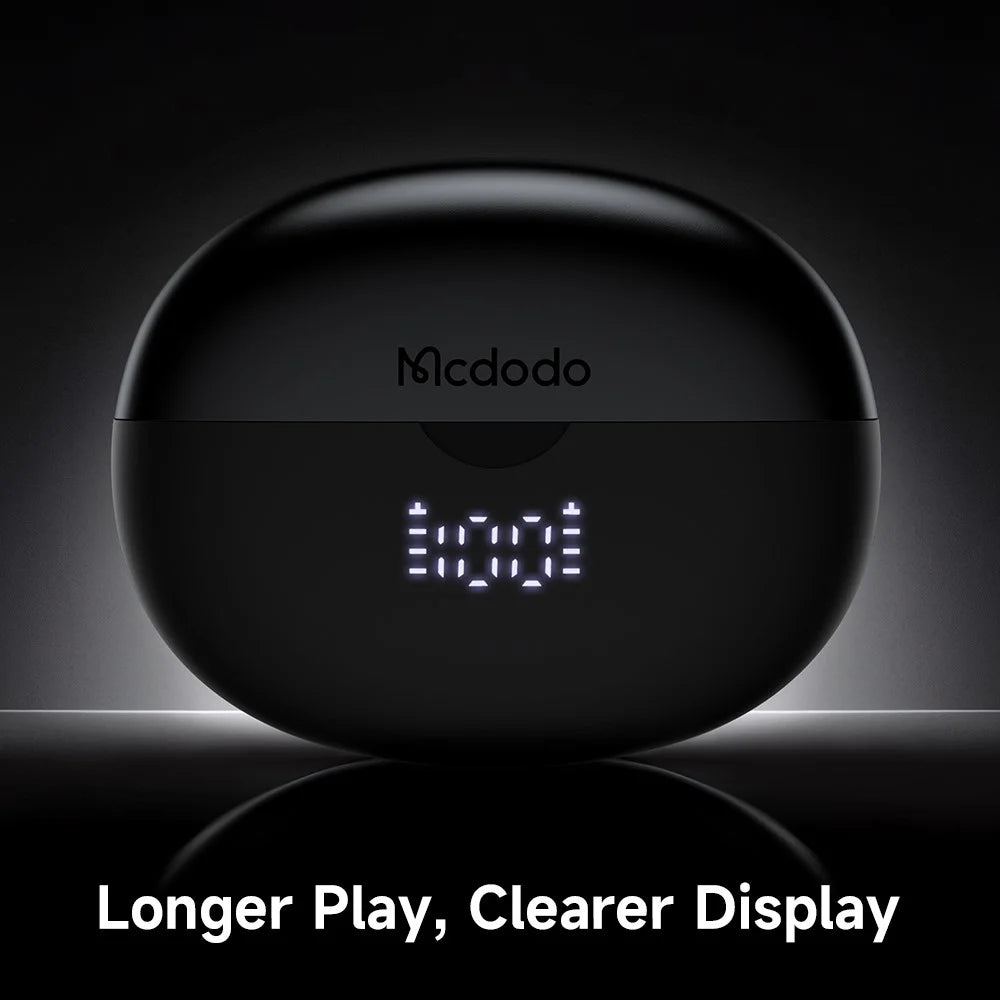 MCDODO HP-816 Clip On C Shape Earbuds Bluetooth-compatible Open Ear Headphones with LED Battery Display - 6