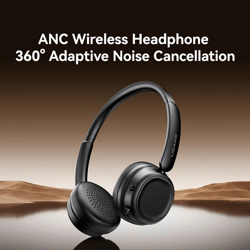 USAMS Free SR01 ANC Noise Cancellation Headphones Over Ear Bluetooth-compatible Music Earphones - 5