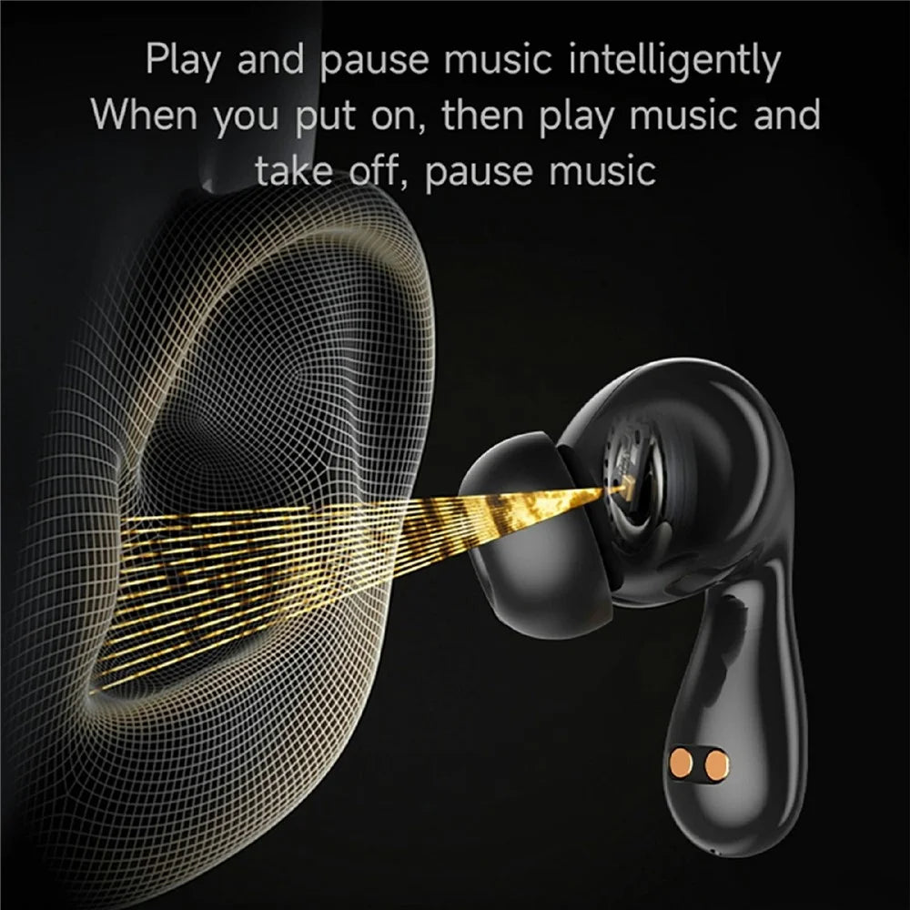 WIWU T32 ENC Plus Noise Cancelling Wireless Music Earbuds IPX4 Waterproof Bluetooth-compatible Headphones - 6