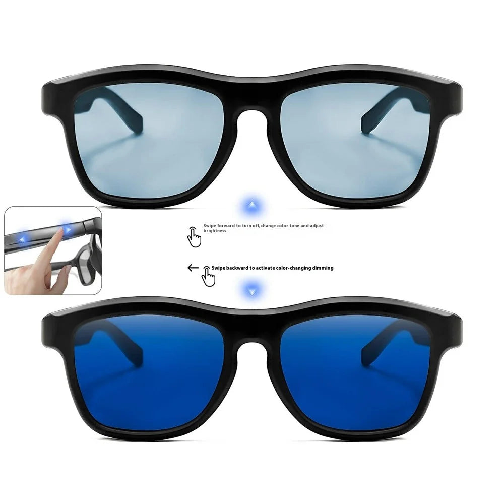 GV-90 AI Translation Smart Glasses Touch Color Changing Lens HD Audio Bluetooth-compatible Music Eyeglasses - Blue - 2