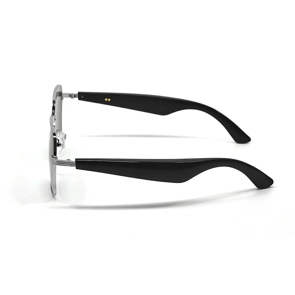 GY200 Bluetooth-compatible Music Call AI Translation Smart Glasses Outdoor Anti UV Sunglasses - Silver Frame+Grey Lens - 5