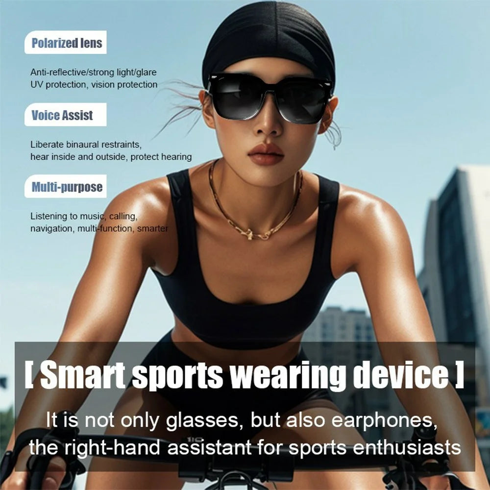 GS01 AI Translation Wireless Earphone Bluetooth-compatible Glasses Polarized Lens Smart Eyewear for Driving Cycling - 7