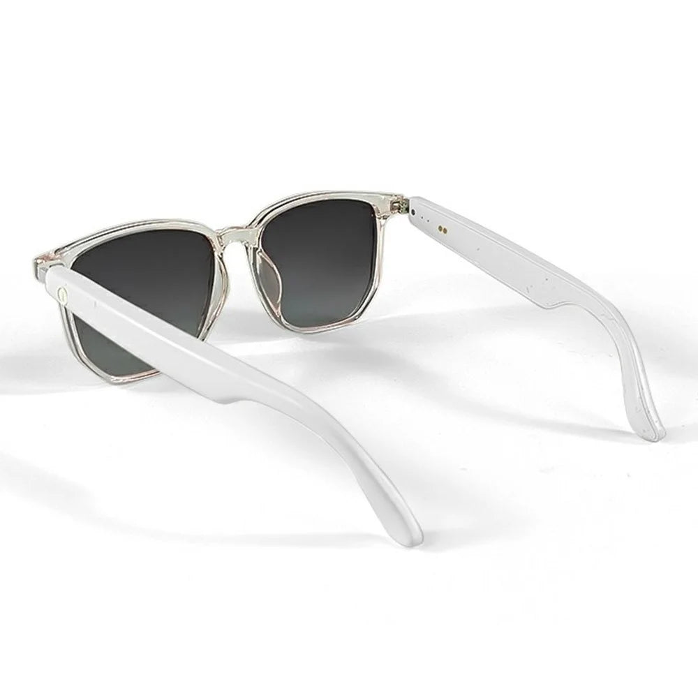GS03 AI Translation Bluetooth-compatible Glasses Transparent Frame Smart Eyewear for Music Calls - Polarized Gradient Grey - 2