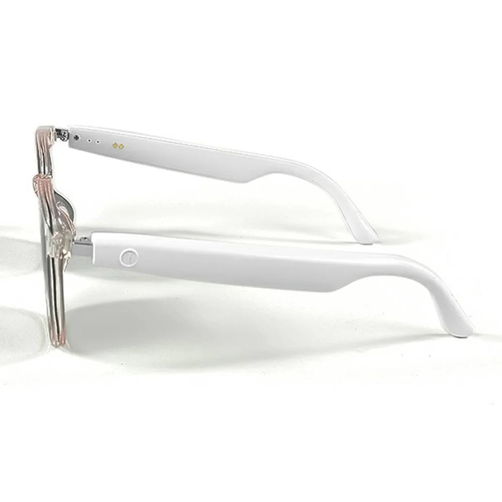 GS03 AI Translation Bluetooth-compatible Glasses Transparent Frame Smart Eyewear for Music Calls - Polarized Gradient Grey - 3