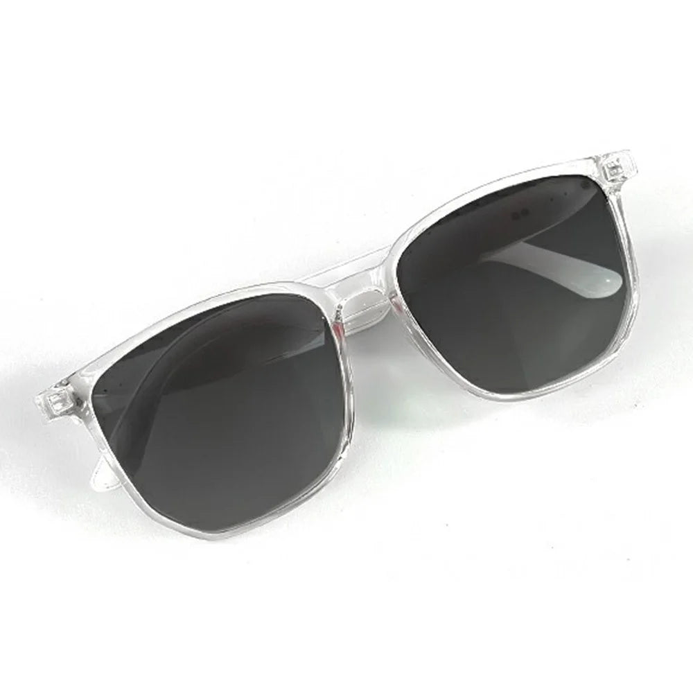 GS03 AI Translation Bluetooth-compatible Glasses Transparent Frame Smart Eyewear for Music Calls - Polarized Gradient Grey - 4