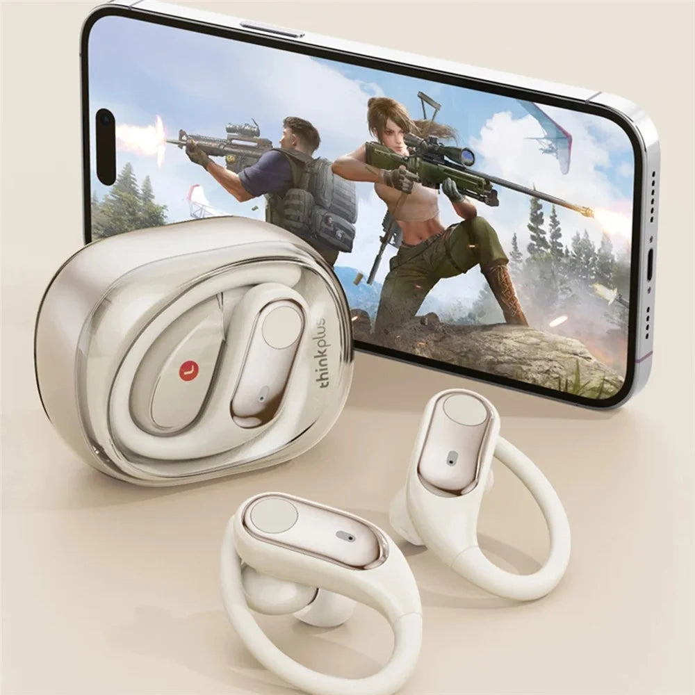 For LENOVO ThinkPlus LP79 Open Ear Wireless Earbuds Bluetooth-compatible True Wireless Headphones - Beige - 5