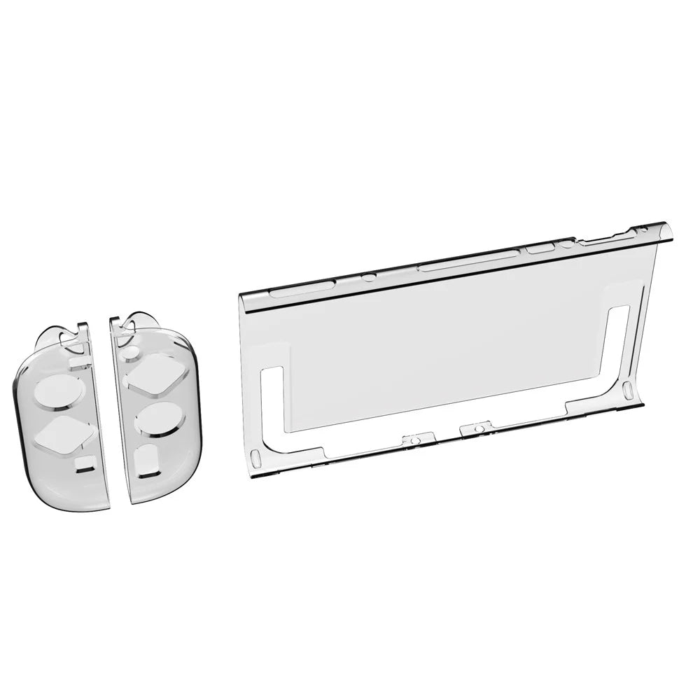 DOBE TNS-51111 For Nintendo Switch OLED Game Controller Crystal Clear Case TPU + PC Cover with Kickstand - 2