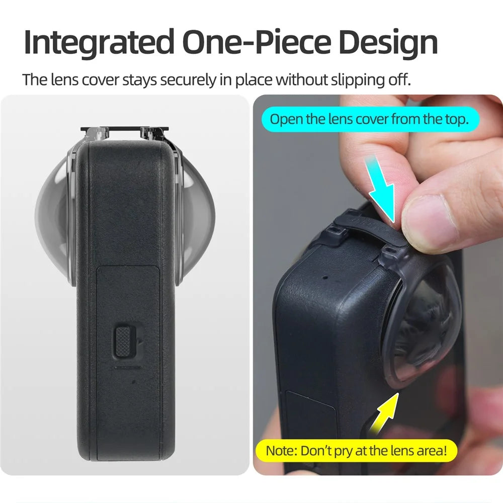 SUNNYLIFE OS-G041 For DJI Osmo 360 Lens Protector Case Integrated Lens Cap Panoramic Camera Scratch-Resistant Protective Cover - Transparent Gray - 3