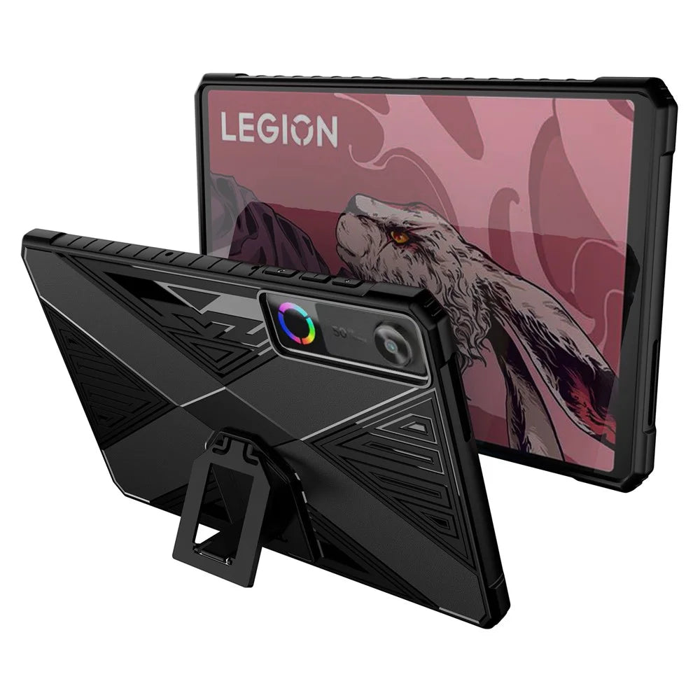 For Lenovo Legion Y700 (Gen 5) TPU Case Kickstand Tablet Protective Cover - Black - 2