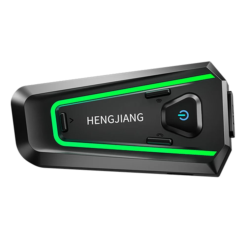 HENGJIANG A1 Motorcycle Helmet Earbuds with Soft Mic Bluetooth-compatible IPX7 Waterproof Headset (No Memory Card) - Black - 1