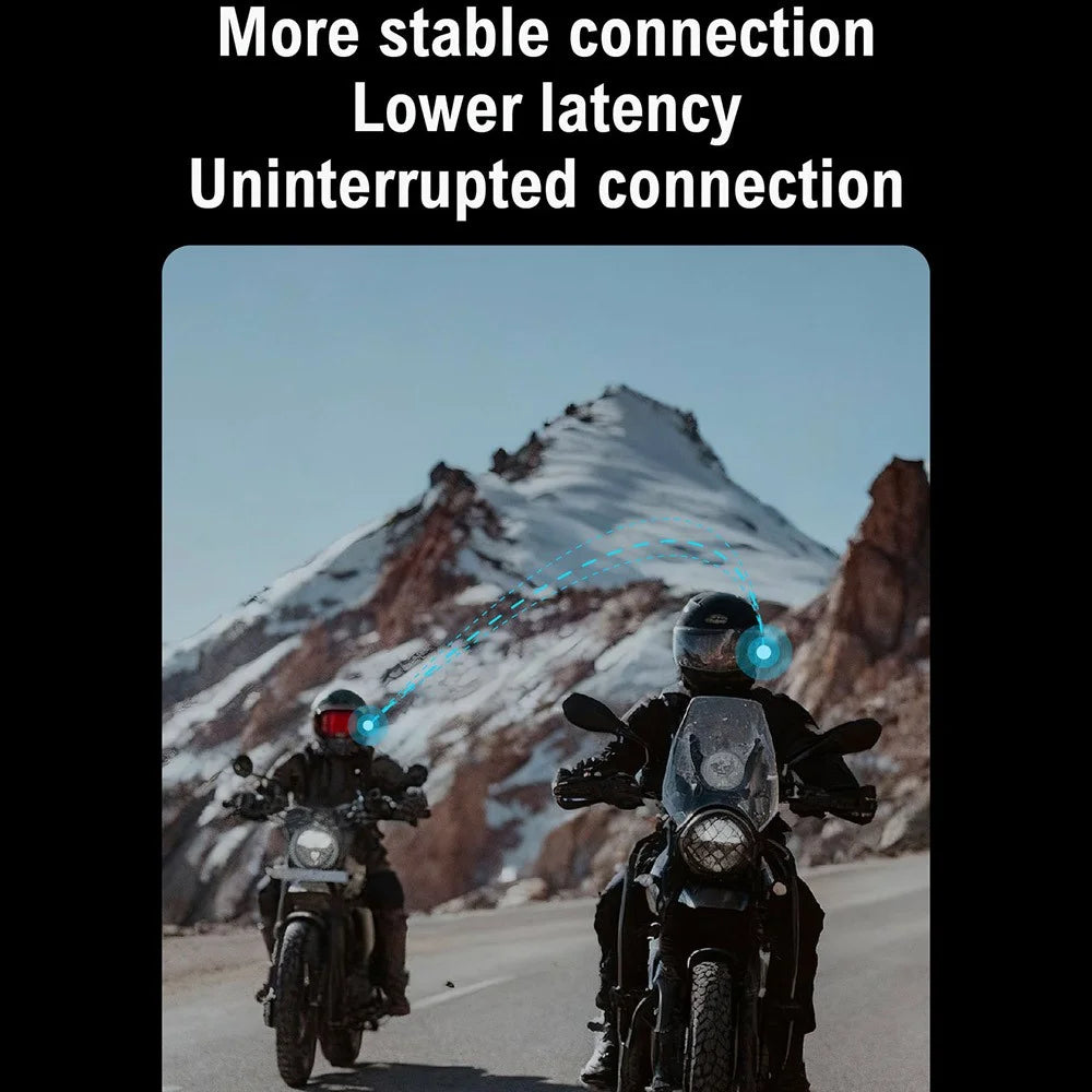 A3 PRO Motorcycle Helmet Bluetooth-compatible Headset IP67 Waterproof Intercom Earphones with 2 in 1 Mic (without Memory) - Black - 6