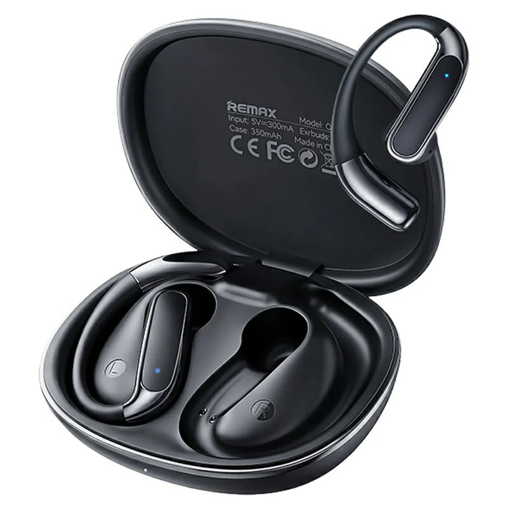 REMAX OWS-17 Open Ear Wireless Earphones Bluetooth-compatible 6.0 Hi-Resolution Audio Gaming Mode Ear Hook Earbuds - Black - 1