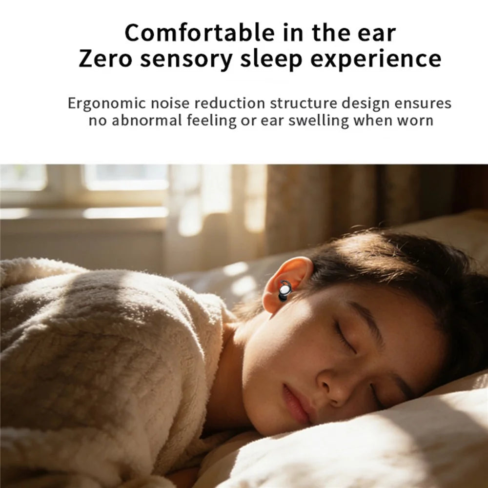 YYK-Q81 Mini Bluetooth-compatible Earbuds In-Ear Noise Cancelling Wireless Earphones for Sleep - Black - 3
