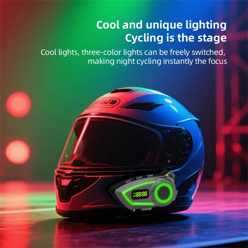 Y100 Motorcycle Helmet Headset with Soft Mic IP65 Waterproof Bluetooth-compatible Wireless Earphones for Riding - Black - 7