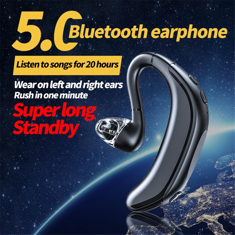 M-800 Driving Single Earphone Business Hands-free Wireless Bluetooth-compatible Headphones - Black - 6
