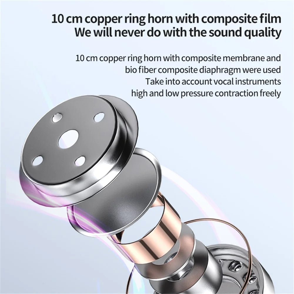 M60 8D Surround Sound Bluetooth-compatible 5.1 Wireless Earphone Neck Hanging Headphone Support TF Card - White - 4