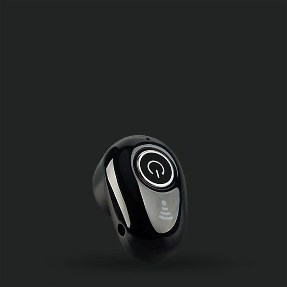 S650 Mini Invisible Single Ear Wireless Headphone Noise Canceling Bluetooth-compatible Stereo Earphone with Mic - Black - 2