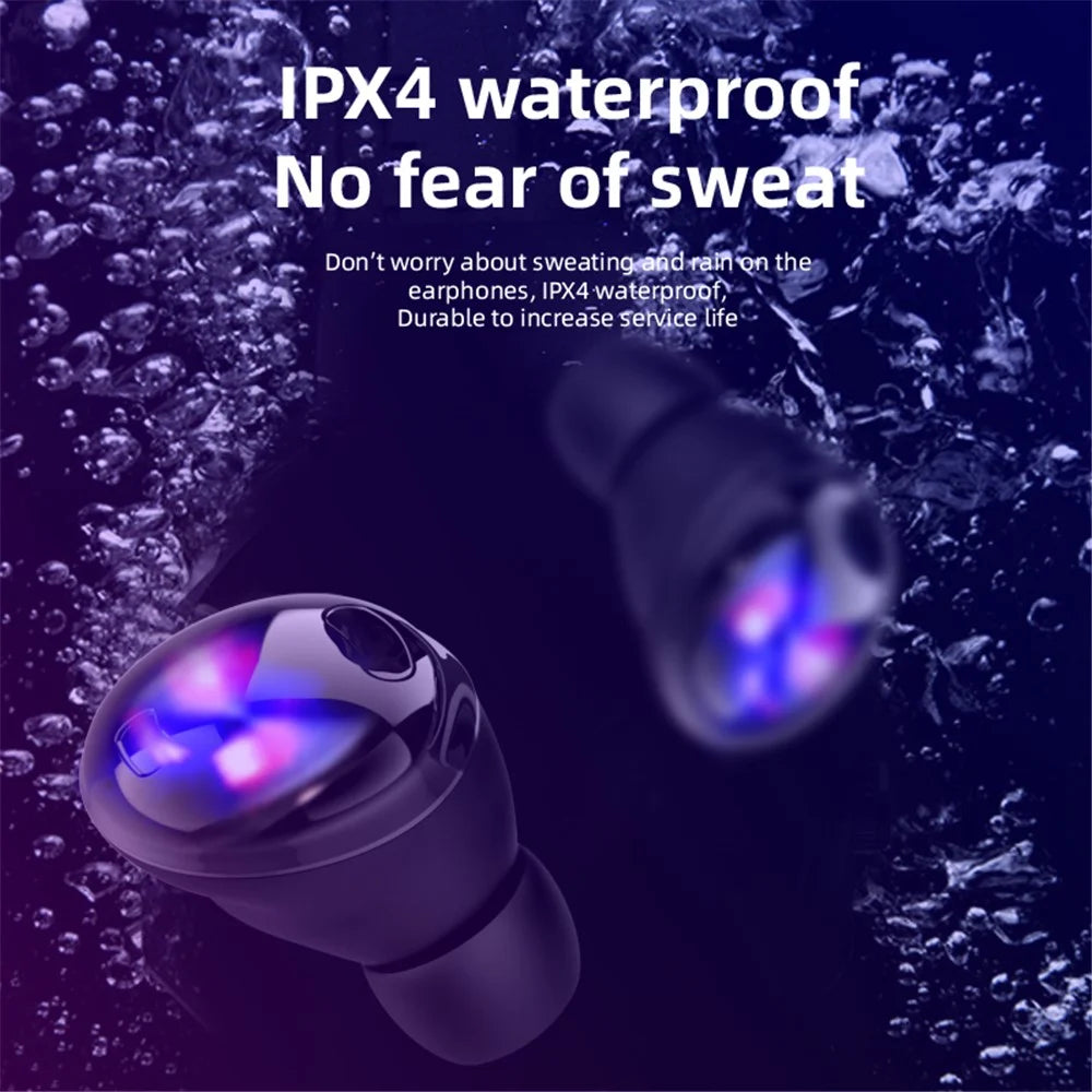S190 IPX4 Waterproof TWS HiFi Headset Touch Control Wireless Bluetooth-compatible Earphones Sports Headphone - Black - 2