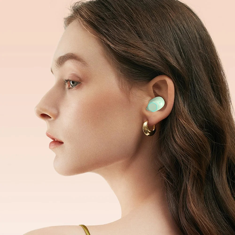 M13 Bluetooth-compatible Wireless Earphones Wireless Earpiece LED Display Screen Waterproof Earbuds Headsets with Charging Bin for Gaming Running Cycling Walking - Pink - 5