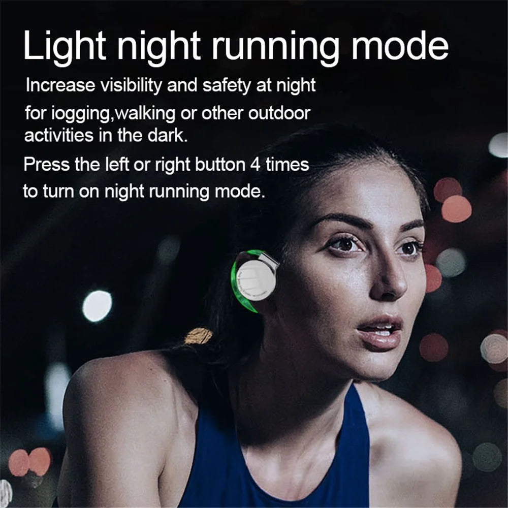 TWS-F2 Wireless Bluetooth-compatible 5.2 Wireless Earphone Stereo Sound Noise Reduction Low Delay Sports Running Headset with Charging Case - Black - 5