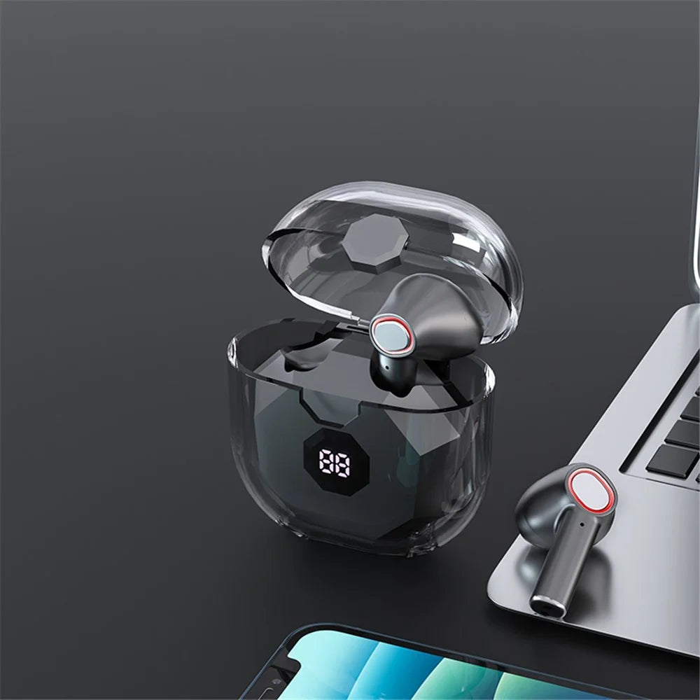 XT3S Transparent Design Bluetooth-compatible In-ear Earphone Sports Earbud Headset with Digital Display Charging Case - 4