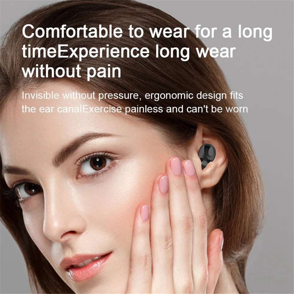 T8 Wireless Bluetooth-compatible Headset with Charging Case LED Digital Display Sports Earbuds - Black - 5