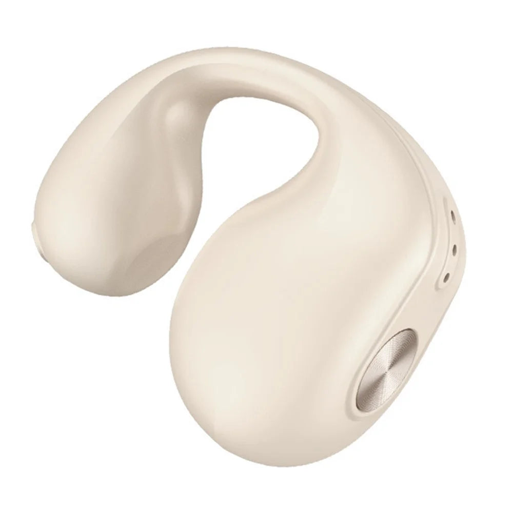 V50 Single-Ear Headset Bluetooth-compatible Wireless Bone Conduction Clip-on Headphone Sport Running Earphone - Skin Color - 1