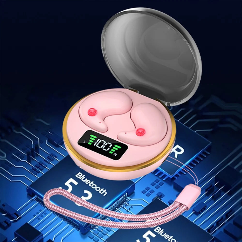 J1 Invisible Sleep Earbuds Wireless Bluetooth-compatible 5.3 Noise Canceling Headphones for Side Sleepers - White - 7