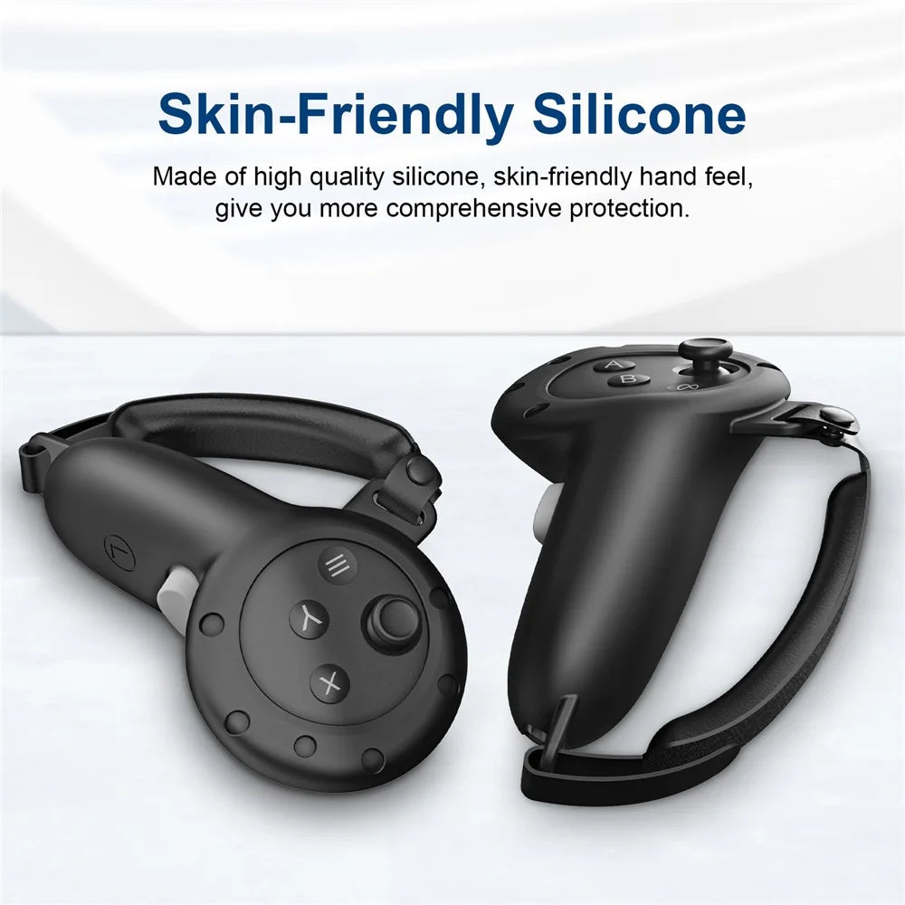 WOLMTT 1 Pair for Meta Quest 3 Touch Controller Anti-drop Protective Cover Silicone Sleeve - Black - 2