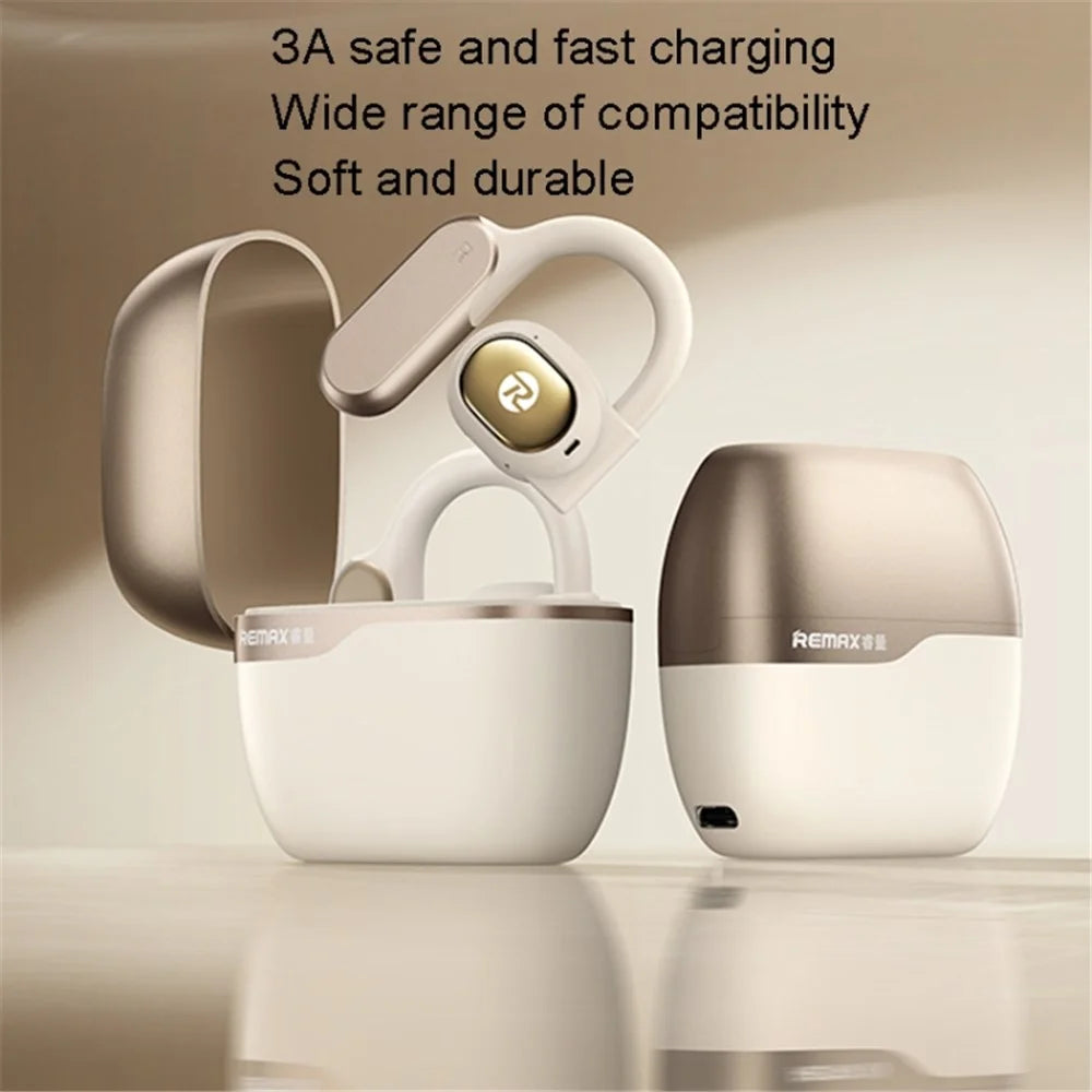 REMAX OpenBuds P1 Air-Conduction Wireless Headset Bluetooth-compatible Earphones - White - 2