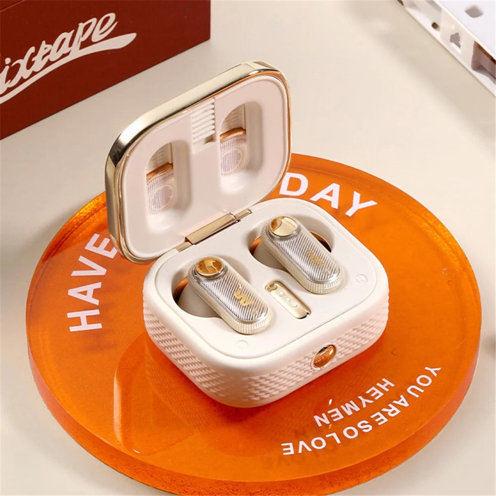 ROCK TWS Wireless Earphones Bluetooth-compatible Headphones Wireless Stereo Headphones Retro Design - 4
