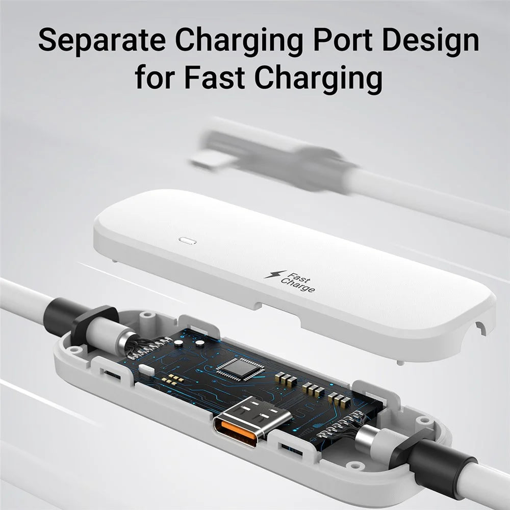SYNTECH M32C1-5 5M VR Headset Charging Cable for Meta Quest 3S / 3 / 2 Fast Charging Cord 18W USB 3.0 - White - 3
