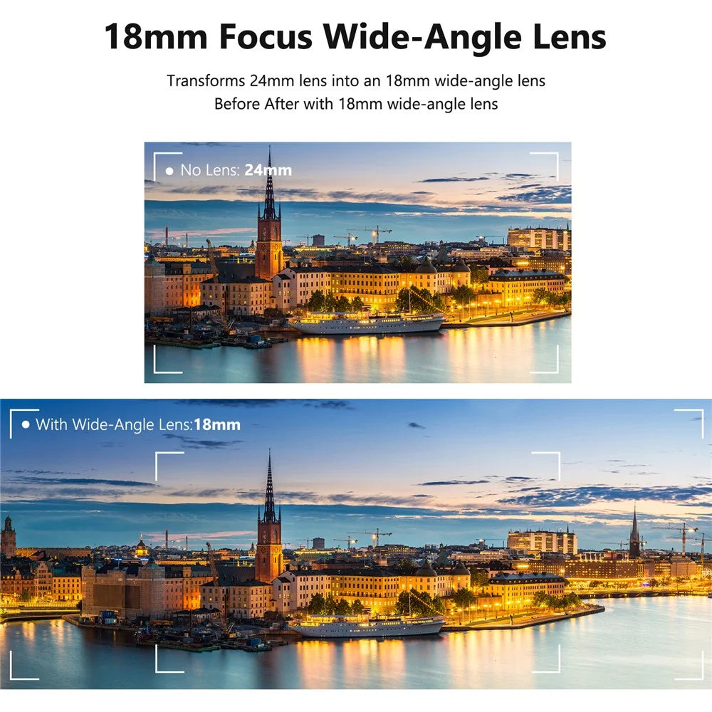 NEEWER NW-457 For Sony ZV1 Camera 24mm Lens to 18mm 0.75X Wide Angle + 10X Macro Conversion Lens - 6