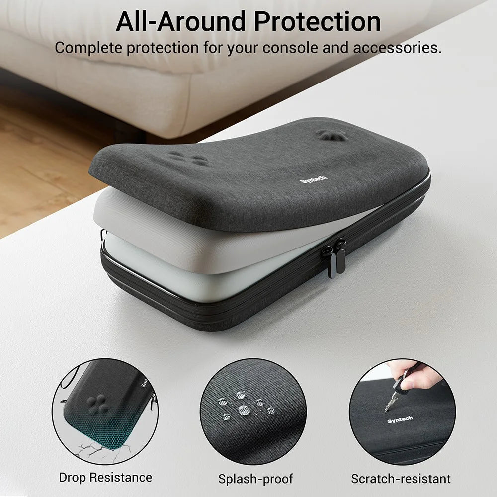 SYNTECH For Nintendo Switch 2 Carrying Case Game Cards Organizer Hard Shell Travel Storage Bag - Black - 4