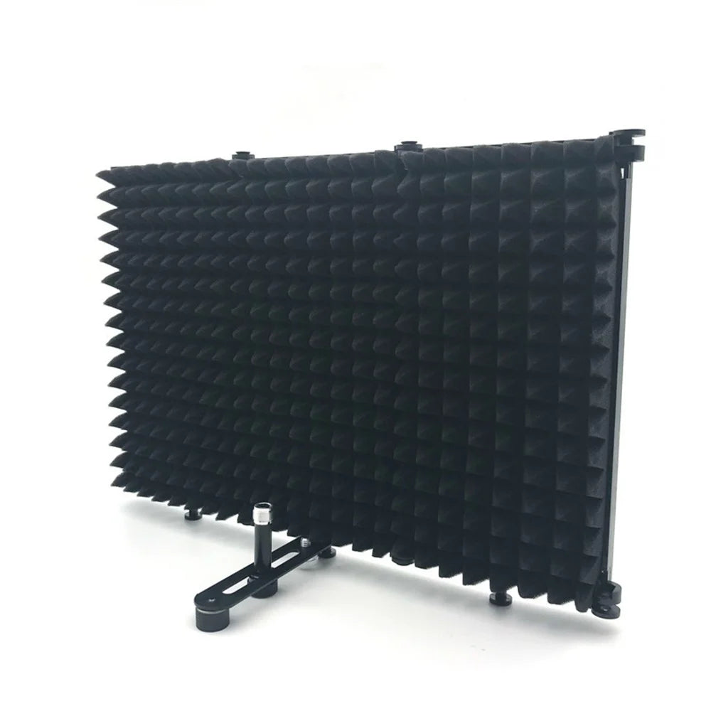 AQA S3 Microphone Isolation Shield High Density Absorbent Foam 3 Folding Panels Sound Shield Mic Recording Equipment - 7