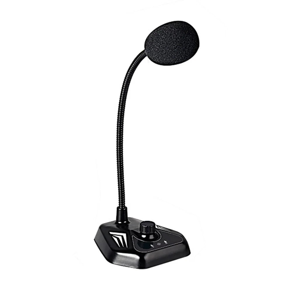 JIY Flexible Wired Gooseneck Microphone Laptop Desktop Condenser Microphone with 3.5mm Interface for Conference Gaming Live-stream Voice Recording (USB Version, with RGB Breathing Light) - 2