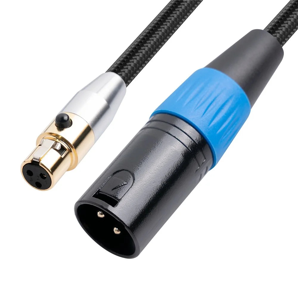 SA119GXK108BU 5m Mini XLR Female to XLR Male Cable 24K Gold Plated Microphone Audio Adapter Cable - 5