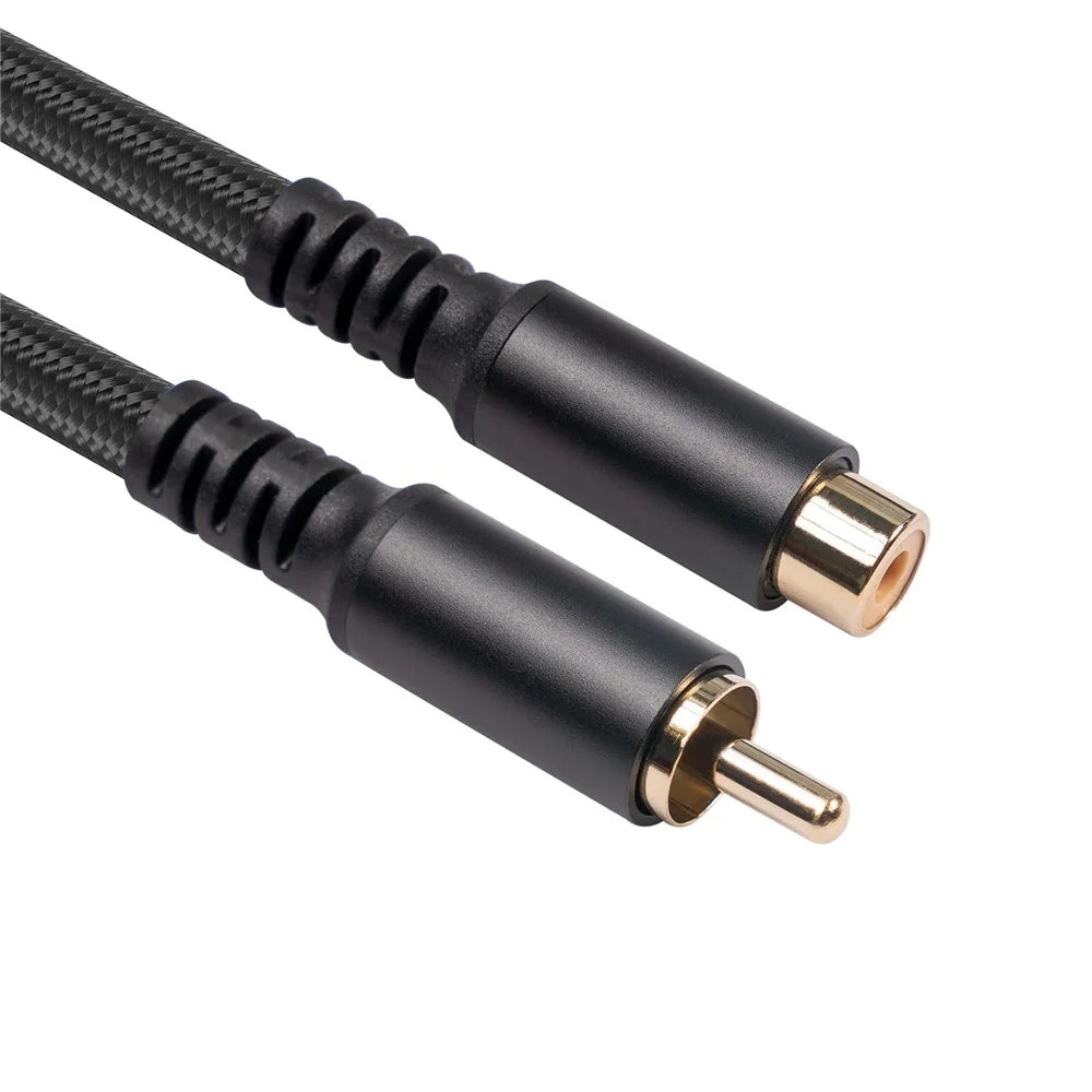 3709MF 3m Gold Plated RCA Male to Female Audio Extension Cable for HDTV DVR Speaker AUX Cord - 5