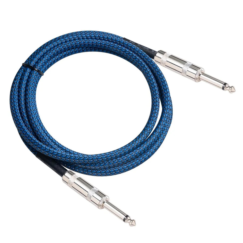 TC048BL 5m 6.35mm Male to Male Audio Cable for Speaker Electric Guitar Sound Card Microphone - 1