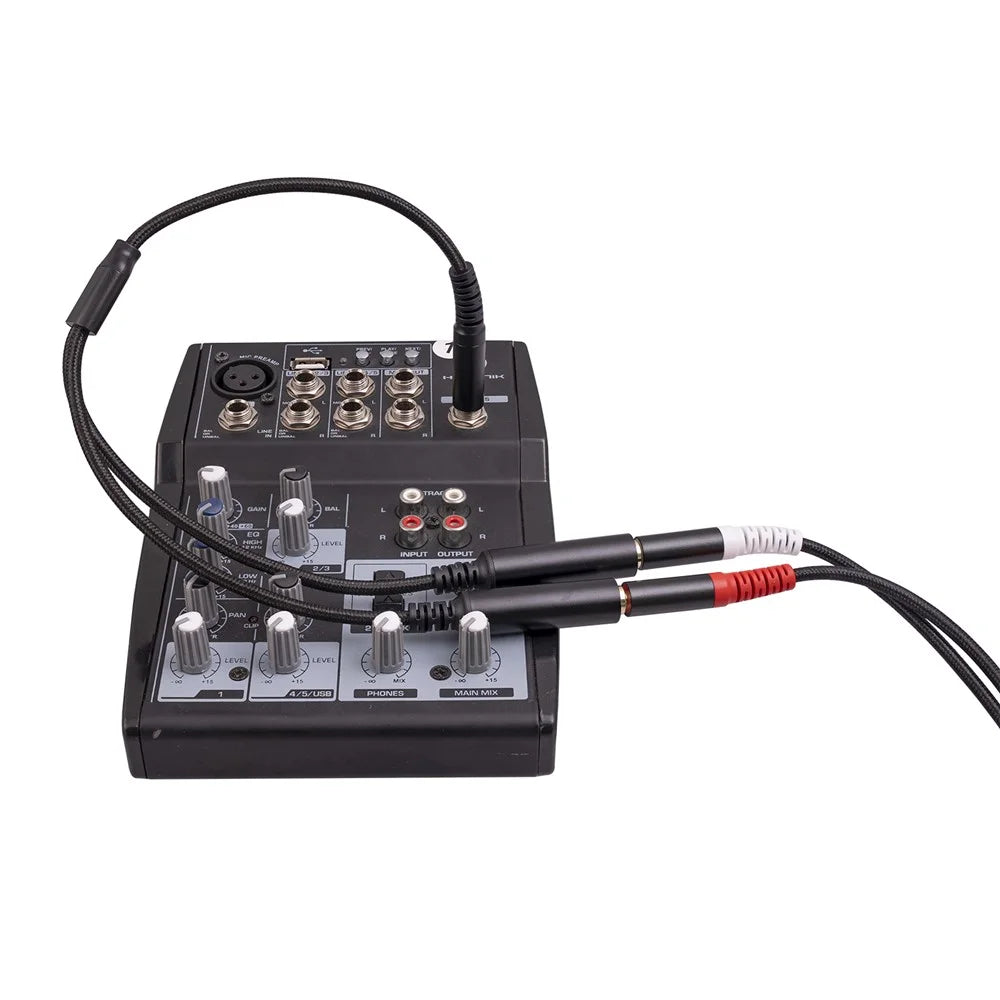 3718 30cm 6.35mm 1 / 4 Inch 1 Male to 2 Female Stereo Y Splitter Audio Cable for Guitar / Amplifier / Mixer - 4
