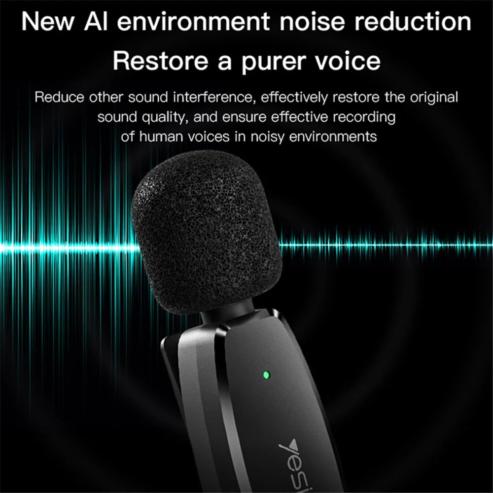 YESIDO KR13 Type-C Low Delay Video Recording Mic Wireless Lavalier Microphone  (2 Transmitters + 1 Receiver) - 2