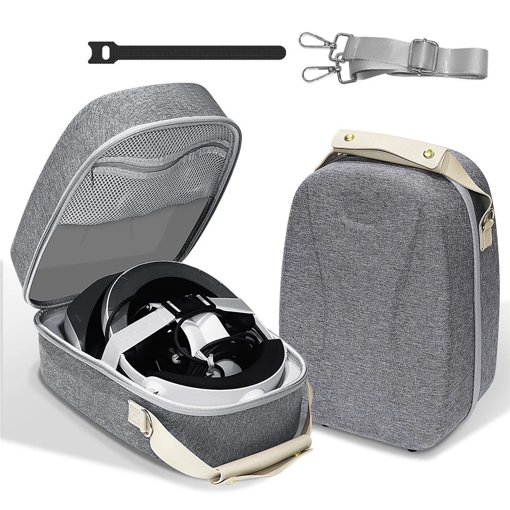 JYS JYS-P5168 For PS VR2 Carrying Case Portable Handheld Zipper Storage Bag with Shoulder Strap - 1