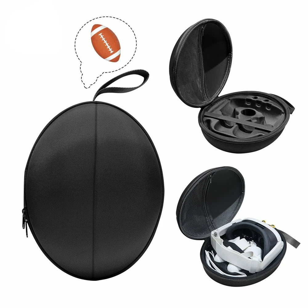 JYS JYS-MQ008 For Meta Quest 3 VR Glasses Shockproof Carrying Case Portable Hard Shell Bag Handbag - Black - 1