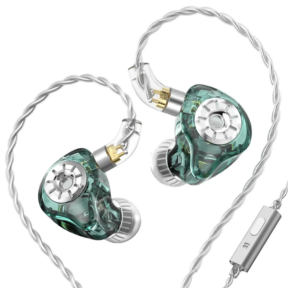 TRN ST1 Pro Detachable Type-C Wired In-Ear Earphone HiFi Music Tunable Headset with Mic - Green - 1