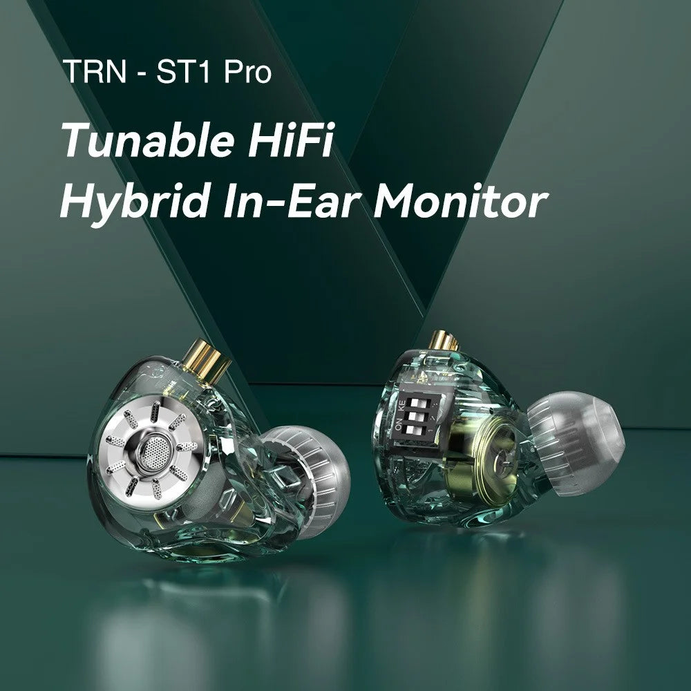 TRN ST1 Pro Detachable Type-C Wired In-Ear Earphone HiFi Music Tunable Headset with Mic - Green - 2