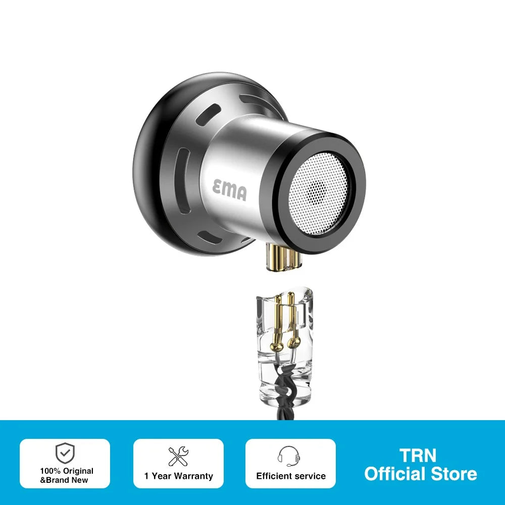 TRN EMA Detachable 3.5mm Wired In-Ear Earphone 14.2mm Dynamic Unit Headset without Mic - 6