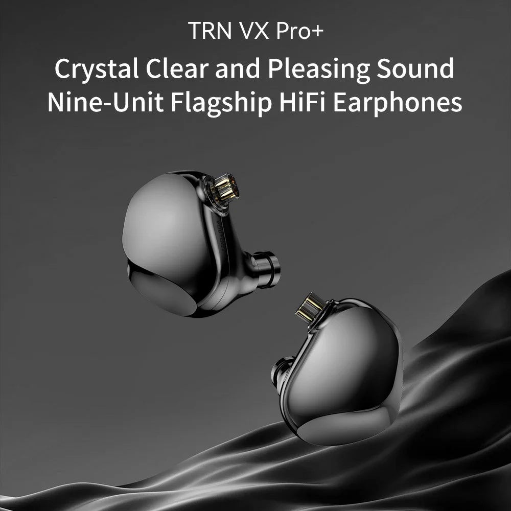 TRN VX Pro+ Type-C Detachable Wired In-Ear Earphone 9-Unit HiFi Music Headset with Mic - Black - 2