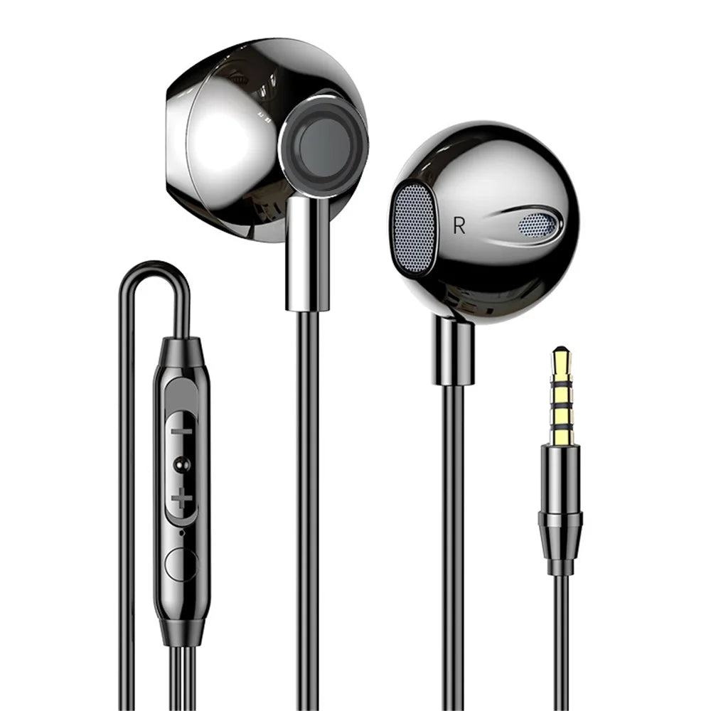 GALANTE G20 Stereo HiFi Surround Sound 3.5MM Plug Oblique In-ear Corded Headphones with Mic - Black - 1