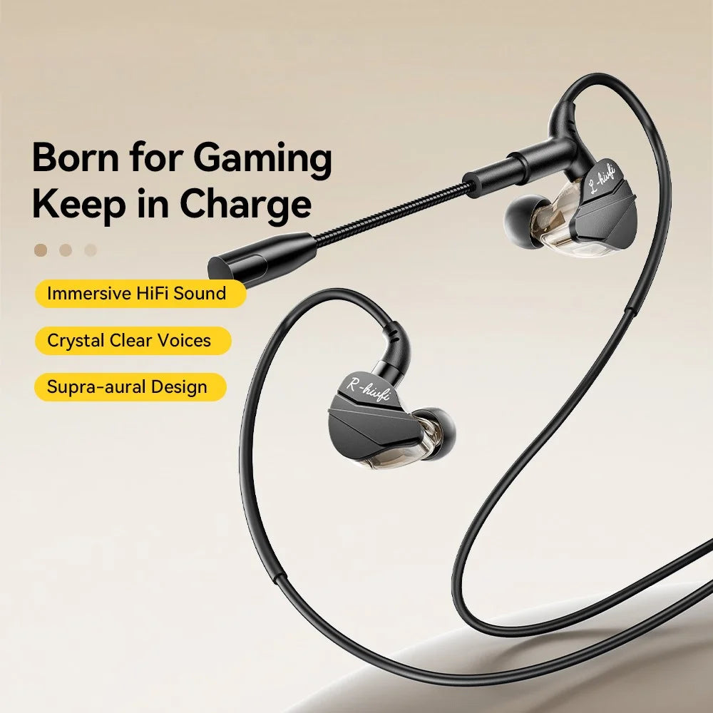 ESSAGER G62 Wired Gaming Earphones Type-C Digital Interface Game Headset with Microphone / Inline Control - 4